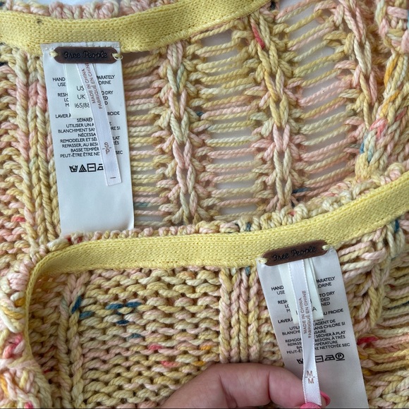 NWT Free People Honey Cable Pullover / Honeycomb - Picture 8 of 10